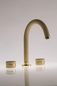 MYRING BEIGE GOLD - FMR0112A - 3 hole countertop washbasin tap by Rubinetteria Giulini - view 3